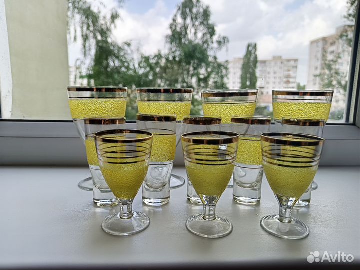 Фужеры СССР с позолотой