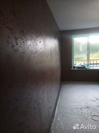 Штукатурка и шпатлёвка стен,стяжка, электрика