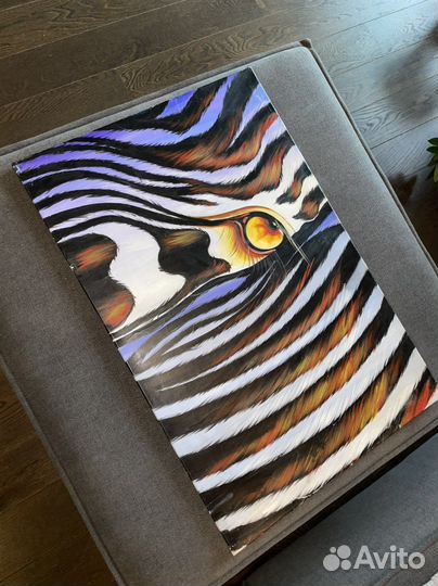 Картина маслом Зебра ручная работа