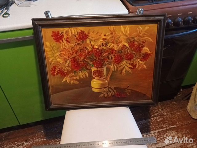 Картина маслом на двп, подпись художника Г. Исаев