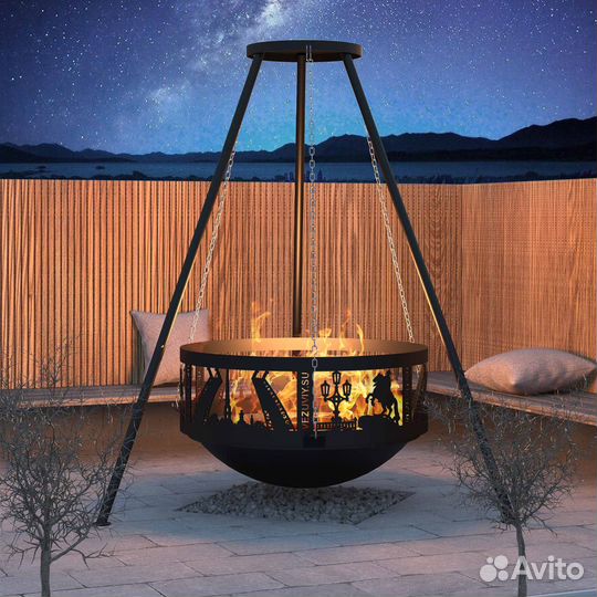 Чугунная Костровая чаша Fantastic 700 Антик (чаша