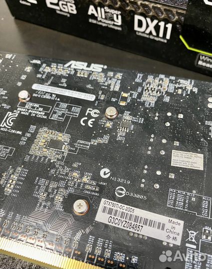 Видеокарта asus Geforce GTX750Ti 2Gb