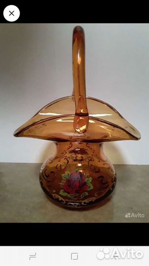 Штоф Казак с бутылью. Ваза богемия