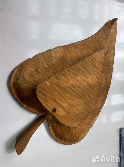 Лист из дерева, для интерьера, поднос под фрукты