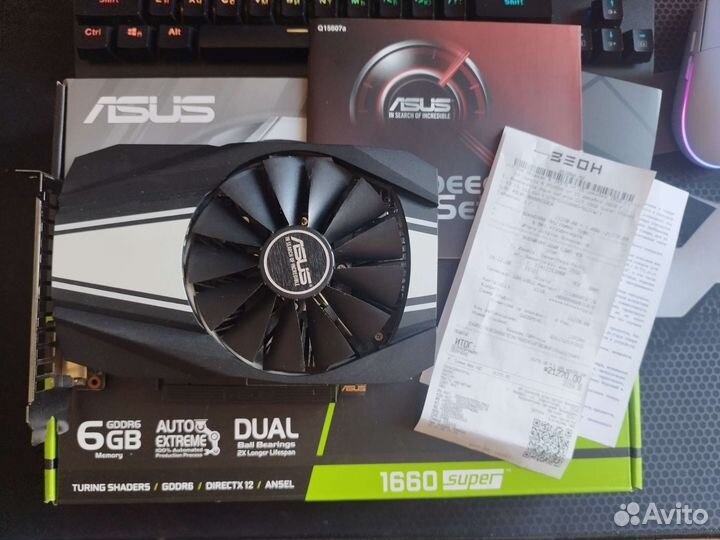 Видеокарта GeForce GTX 1660 super Phoenix 6 Гб