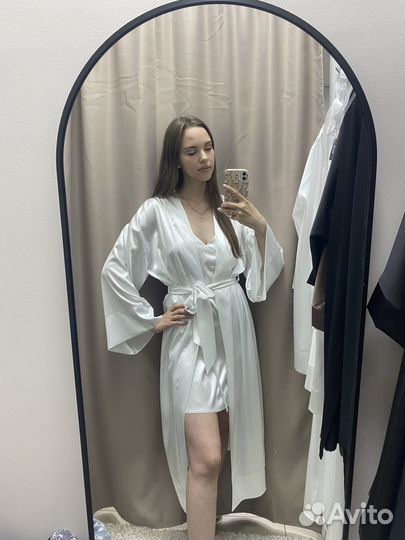 Свадебный халат + сорочка Kruzheva