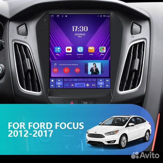 Магнитола Ford Focus 3 тесла стиль