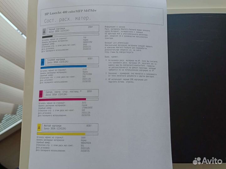 Мфу цветной HP LaserJet 400 color MFP M475dw