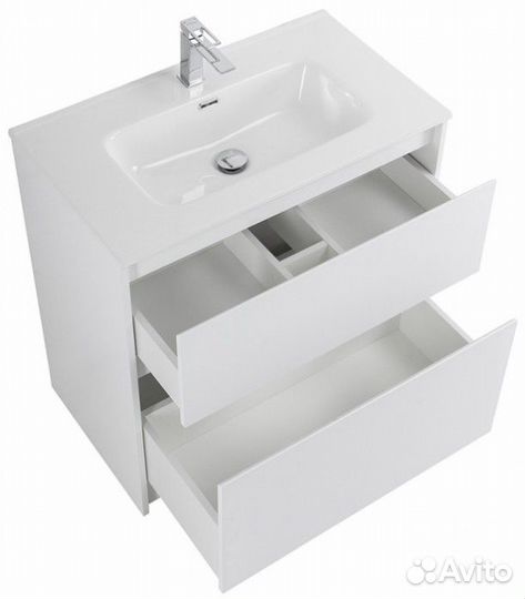 Тумба с раковиной BelBagno Kraft 80-PIA-BB800ETL Bianco Opaco