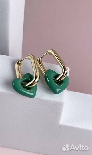Серьги с сердцем