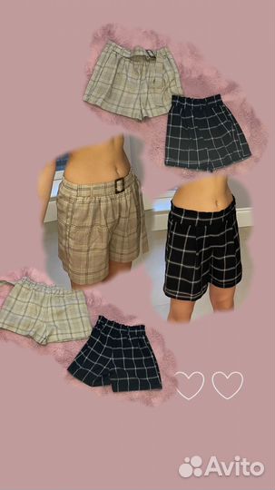 Двое шорт. Zara, Sinsay. Размер s и xs