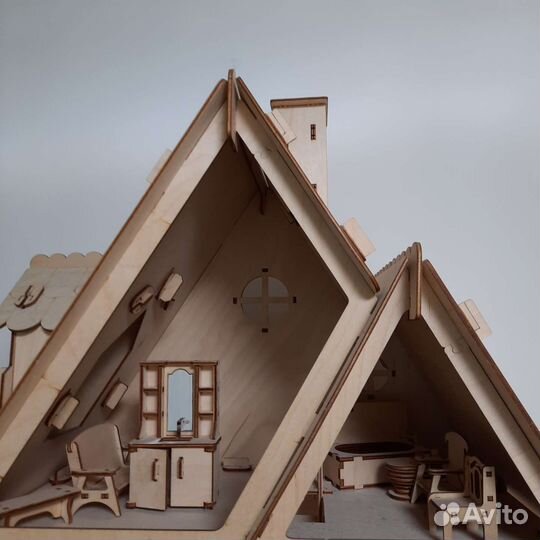 Кукольный домик с мебелью большой