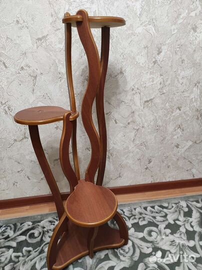 Подставка для цветов напольная деревянная