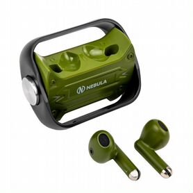 Наушники True Wireless игровые Nebula storm Green