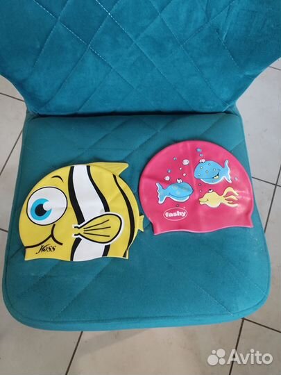 Шапочки для бассейна детские. Силиконовые. Новые