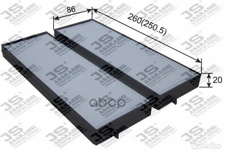 Фильтр салона AC11003SET JS Asakashi