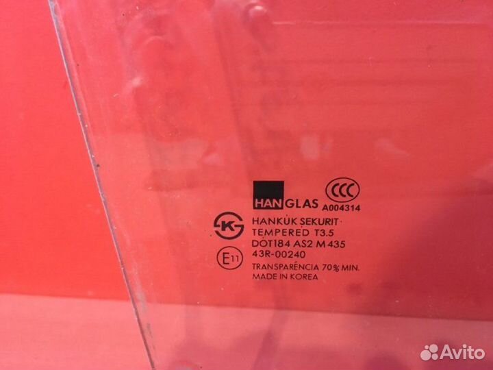 Стекло двери переднее правое Hyundai Trajet 1 G4GC