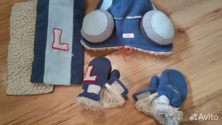 Зимний набор: шапка, варежки, шарф Lodger на 1-3 г