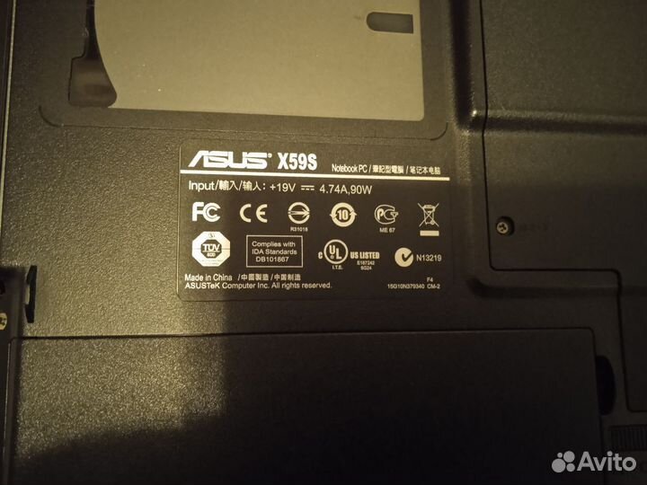 Ноутбук asus X59S