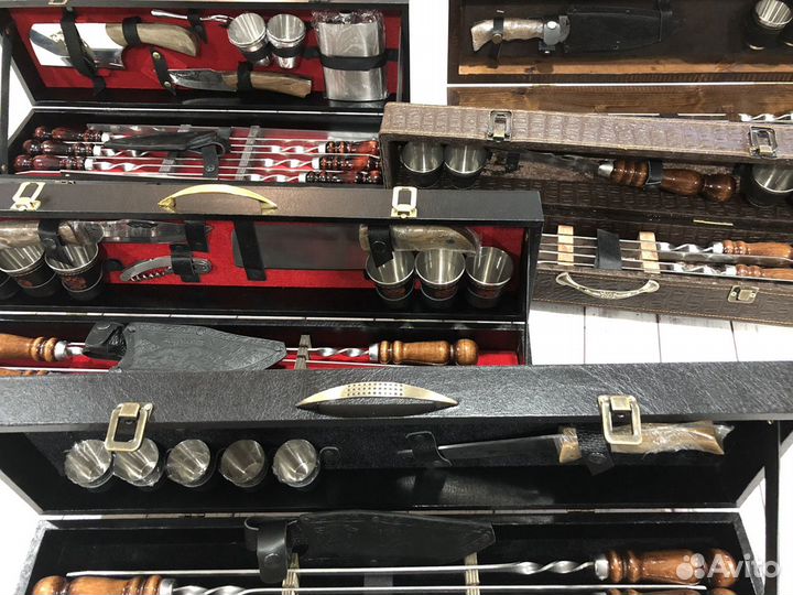 Шашлычный набор Строгий, шампура, нож