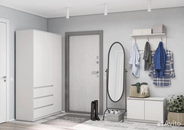 Шкаф распашной 3 створки с ящиками шр-03 сити