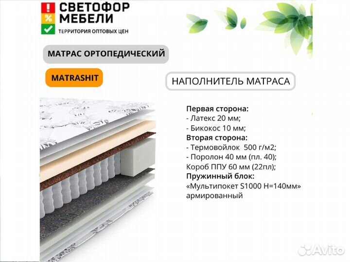 MatrasHit Матрас Хит 1200х2000 мм