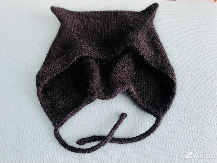Вязаная шапка с ушками