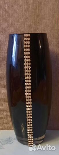 Ваза стеклянная со стразами