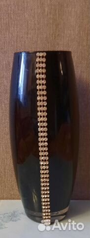 Ваза стеклянная со стразами