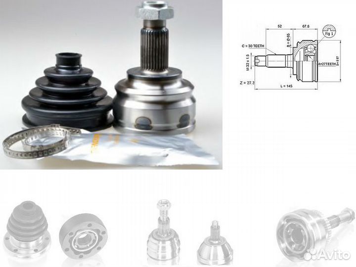 Шрус внешний 30*27*64,8 BMW X5 (E53