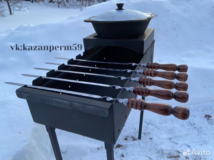 Казан + мангал + шампура / Набор