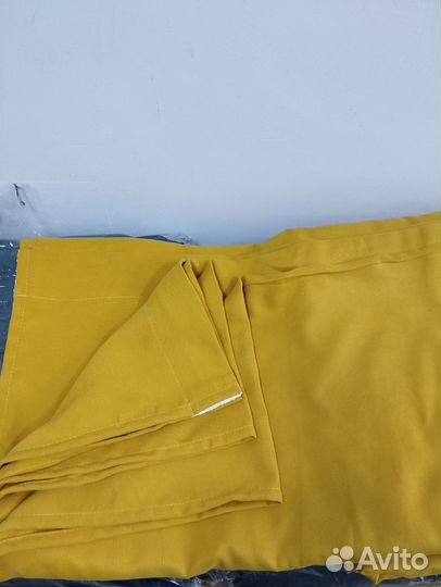 Комплект канвас бирюза + 1 желтая штора