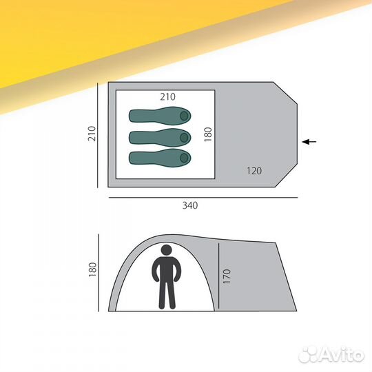 Палатка btrace element 3 арт.29.21