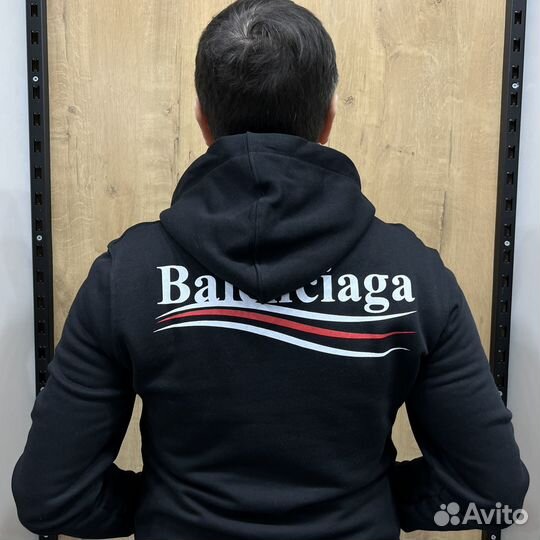 Черное мужское худи Balenciaga