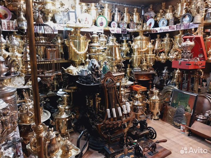 Самовары старинные тульские на дровах