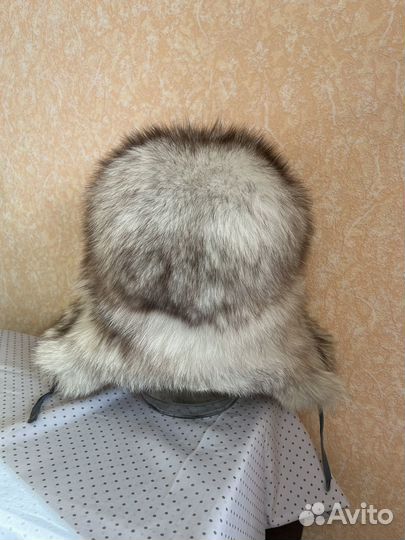 Шапка ушанка из песца, песцовая шапка