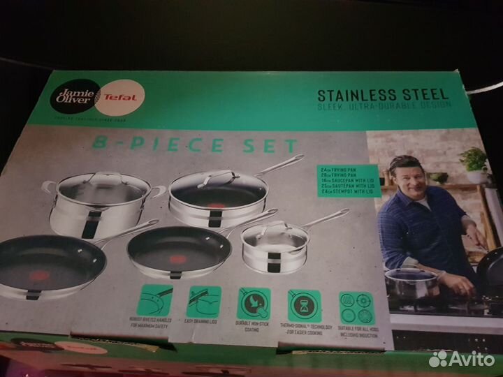 Набор Tefal Jamie Oliver 8 предметов Профи