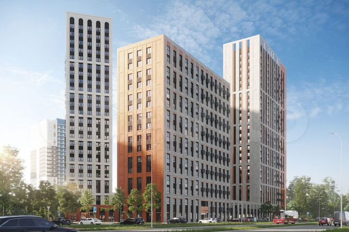 2-к. квартира, 57,2 м², 13/25 эт.