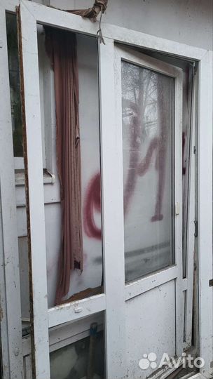 Балконный блок с дверью бу