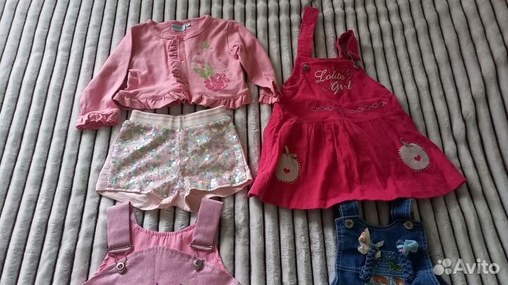 Вещи пакетом на девочку 80 86 92