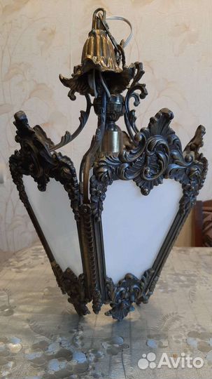 Люстра-фонарь. Литьё бронза СССР