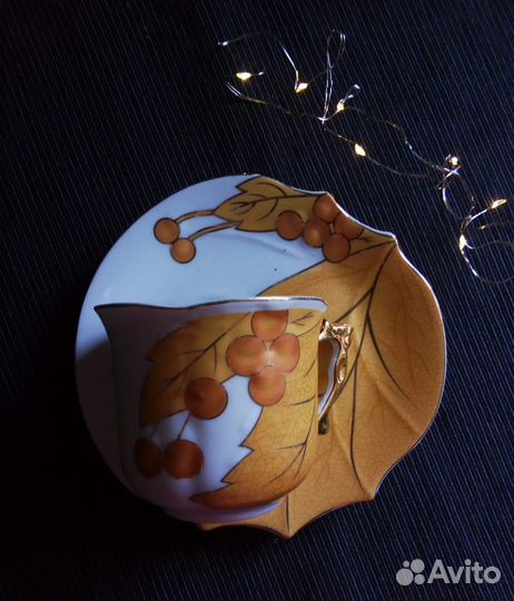 Чайный сервиз на 6 персон 12 предметов, фарфоровый