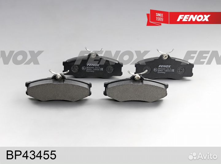 Колодки тормозные передние к-кт fenox BP43455