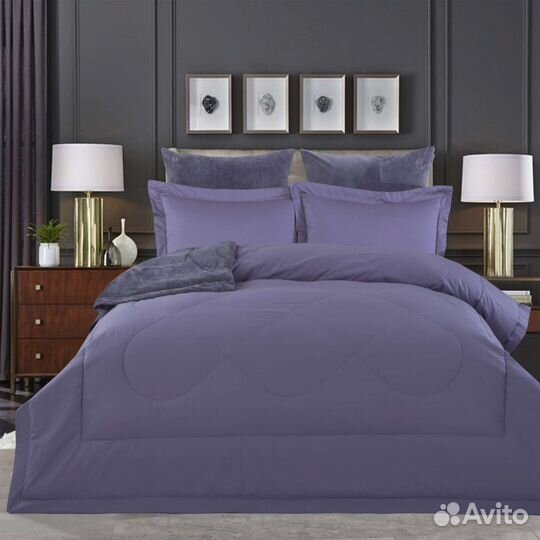 Постельное белье сатин-велюр с готовым одеялом