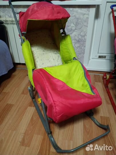 Детские санки коляска nika