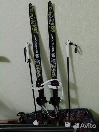 Лыжи беговые детские 120 (с палками в чехле)