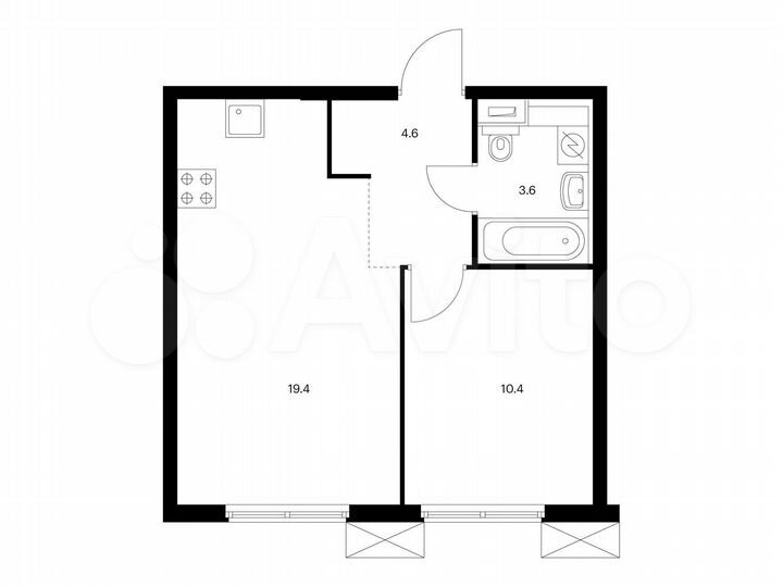 Квартира-студия, 38 м², 20/33 эт.