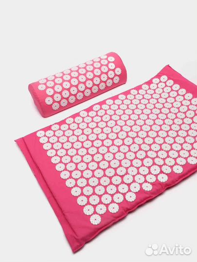 Массажный коврик с валиком игольчатый Кузнецова