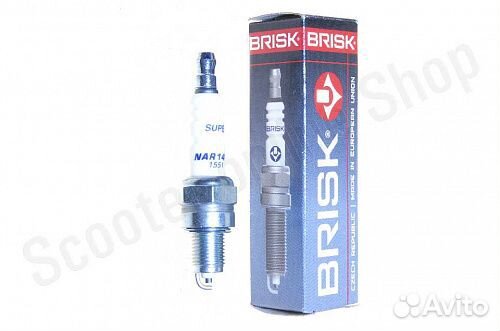 Свеча зажигания 4Т скутер мопед brisk NAR14YCA (ан