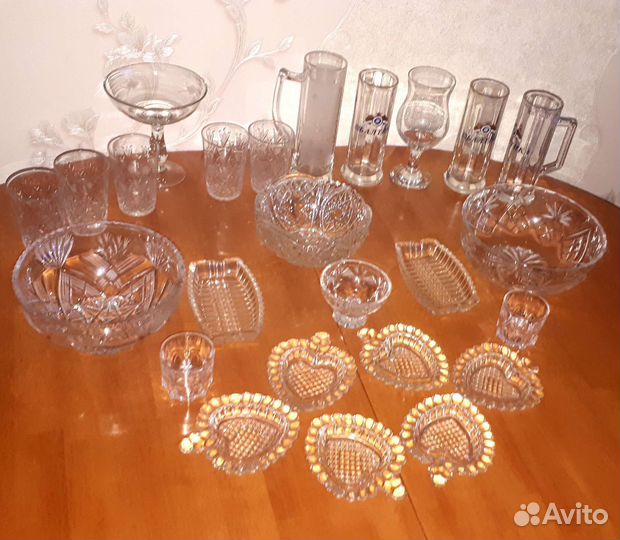 Хрустальная посуда ссср-салатницы, стопки